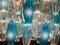 Lámpara de araña Poliedri de cristal de Murano color zafiro, Imagen 5