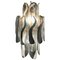 Mid-Century Italian Murano Bicolored Petal Chandelier from Mazzega 1