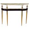 Mid-Century Oval Shaped Gilt Bronze Console Table by Paolo Buffa, Italy, 1950s 1