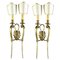 Mid-Century Brass Sconces or Wall Lights, Italy, 1940s, Set of 2 1