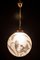 Lámpara de araña o farol Liberty con esfera de vidrio grabado, Italia, 1940, Imagen 7