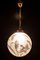 Liberty Engraved Glass Sphere Chandelier or Lantern, Italy, 1940 7