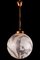 Liberty Engraved Glass Sphere Chandelier or Lantern, Italy, 1940 11
