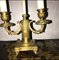 Französische Empire Zweiarmige Bouillotte Lampen oder Tischlampen aus vergoldeter Bronze, 1815, 2er Set 5