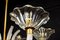 Art Deco Brass Mounted Murano Glass Chandelier by Ercole Barovier, 1940s 6