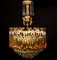 Italian Brass and Multicolored Teardrop Chandelier, 1930s, Image 18