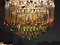 Italian Brass and Multicolored Teardrop Chandelier, 1930s, Image 4