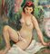 Desnudo veneciano posimpresionista de las ninfas bañistas firmado Seibezzi 1940, Imagen 9