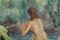 Desnudo veneciano posimpresionista de las ninfas bañistas firmado Seibezzi 1940, Imagen 5