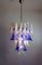 Italian Blue and White Murano Glass Chandelier, 1980s 3