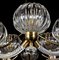 Art Deco Brass Mounted Murano Glass Chandelier by Ercole Barovier, 1940, Image 11