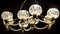 Art Deco Brass Mounted Murano Glass Chandelier by Ercole Barovier, 1940, Image 16