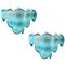 Blue Turquoise Disc Murano Ceiling Lamp from Vistosi, 1970s, Image 1