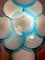 Blue Turquoise Disc Murano Ceiling Lamp from Vistosi, 1970s, Image 11