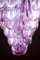 Lámpara de araña grande de cristal de Murano rosa, años 80, Imagen 9