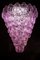 Grand Lustre Coquillage en Verre de Murano Rose, 1980s 2