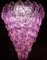 Lámpara de araña grande de cristal de Murano rosa, años 80, Imagen 8