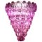 Large Pink Shell Murano Glass Chandelier, 1980s, Image 1