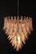 Italian Modern Pink and White Murano Glass Chandelier with Petals, 1980s 14