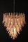 Italian Modern Pink and White Murano Glass Chandelier with Petals, 1980s, Image 14