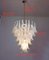 Italian Modern Pink and White Murano Glass Chandelier with Petals, 1980s 12