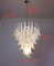 Italian Modern Pink and White Murano Glass Chandelier with Petals, 1980s, Image 12