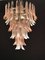 Italian Modern Pink and White Murano Glass Chandelier with Petals, 1980s 8