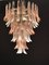 Italian Modern Pink and White Murano Glass Chandelier with Petals, 1980s, Image 8