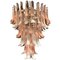 Italian Modern Pink and White Murano Glass Chandelier with Petals, 1980s 1