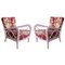 Fauteuils Mid-Century Roses dans le Style de Paolo Buffa, Italie, 1950s 1