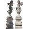 Italian Putto Stone Garden Statues Representing Musicians, Set of 2 1