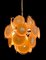 Lámpara de araña italiana Mid-Century con discos de cristal de Murano, años 70, Imagen 3