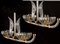 Art Deco Murano Glass & Brass Pendants or Lanterns from Barovier, Set of 2 10