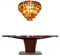Modern Gold Amber Color Murano Glass Chandelier or Flushmount from Venini, 1970 10