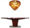 Modern Gold Amber Color Murano Glass Chandelier or Flushmount from Venini, 1970, Image 10