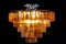 Modern Gold Amber Color Murano Glass Chandelier or Flushmount from Venini, 1970 4