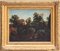Huile sur Toile Paysage Romain du 19ème Siècle avec Cadre en Bois Doré, 1830 1