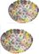 Mehrfarbige Murano Glas Blumen Korb Deckenlampe 6