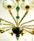 Murano Chandelier in Amber and Emerald Hand Blown Glass, 1960 15