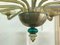 Lámpara de araña de cristal de Murano en ámbar y esmeralda, 1960, Imagen 7