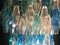 Murano Glas Saphir Farbiger Poliedri Kronleuchter im Stil von Carlo Scarpa 6