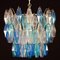 Lámpara de araña Poliedri de cristal de Murano en color zafiro al estilo de Carlo Scarpa, Imagen 18