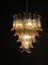 Large Vintage Italian Murano Chandelier with Amber Glass Petals, 1970s, Image 5