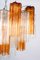 Murano Glass Gold and Ice Tronchi Chandelier 8