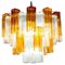 Murano Glass Gold and Ice Tronchi Chandelier 14