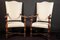 19th Century Italian Walnut Carved Armchairs, Set of 2 2
