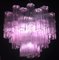 Pink Tronchi Pair of Murano Glass Chandelier by Toni Zuccheri for Venini, 1970s, Image 8