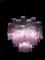 Pink Tronchi Pair of Murano Glass Chandelier by Toni Zuccheri for Venini, 1970s, Image 7