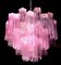 Pink Tronchi Pair of Murano Glass Chandelier by Toni Zuccheri for Venini, 1970s 13