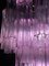 Lámpara de araña Tronchi rosa de cristal de Murano de Toni Zuccheri para Venini, años 70, Imagen 17